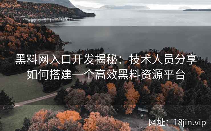 黑料网入口开发揭秘：技术人员分享如何搭建一个高效黑料资源平台