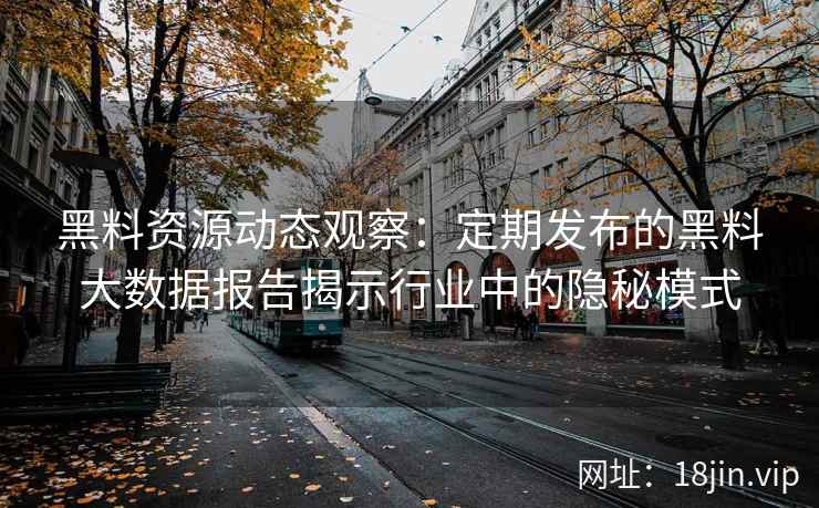 黑料资源动态观察：定期发布的黑料大数据报告揭示行业中的隐秘模式